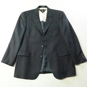 Vtg Tommy Hilfiger 42R Navy Blue 100% Wool 3 Button Blazer Jacket Sport Coat - Picture 1 of 12
