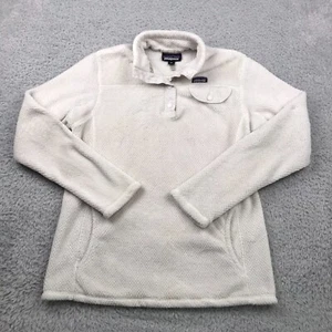 Patagonia Jacket Girls 2XL (16-18) White Re-Tool Snap-T Pullover Fleece Sweater - Picture 1 of 9
