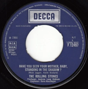 Rolling Stones: Have You Seen Your Mother, Baby -Decca (UK) F.12497 1966 MONO 45 - Picture 1 of 4