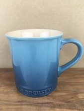 Le Creuset Marseilles Blue Coffee Tea Mug Cup Stoneware 12 oz