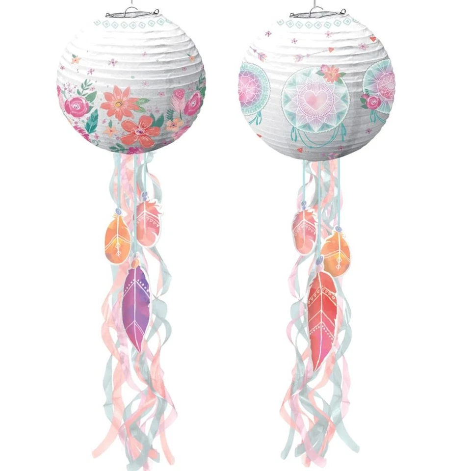 Amscan Pastel Floral Paper Party Lanterns 3 Count