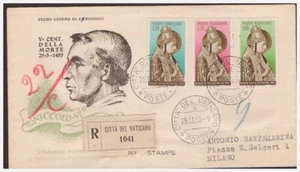 FDC Venetia Club Vatican 1955 - Papa Niccolo' V ° Viaggiata Ratchet Spanners - Picture 1 of 1