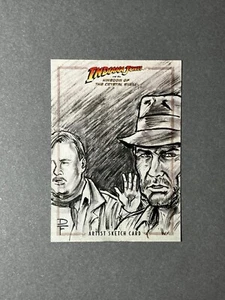 Tarjeta de boceto Topps Indiana Jones Crystal Skull 2008 1/1 artista rara Harrison Ford - Imagen 1 de 2