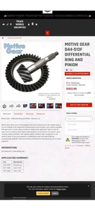 1977-1992 Ford F150 F250 Bronco Dana 44 5.13 Ring and Pinion Master Motive Gear - Bild 1 von 7