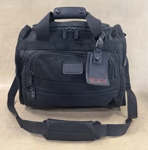 Preowned Tumi USA Black Ballistic Nylon 14” Compact Carry-On Travel Gym Bag Tote - Picture 1 of 16