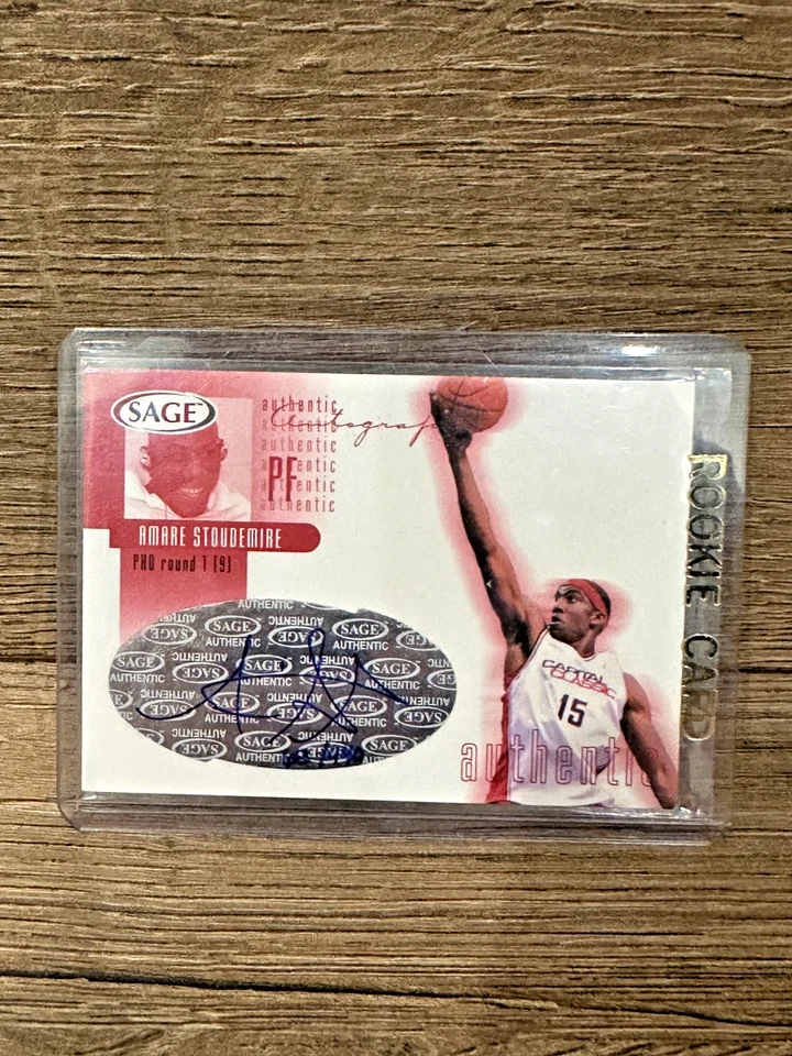 Sage Amare Stoudemire Rookie Auto 2002 #63/440 Suns/Knicks radiocontrol Foto 1 de 2