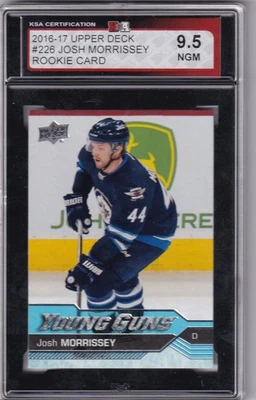 2016-17 Upper Deck #226 Josh Morrissey YG RC Graded KSA  9.5 NEAR GEM MINT - Image 1 of 2