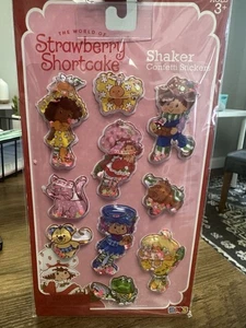 NEW THE WORLD OF STRAWBERRY SHORTCAKE SHAKER CONFETTI STICKERS LIQUID PUFFY - Picture 1 of 2