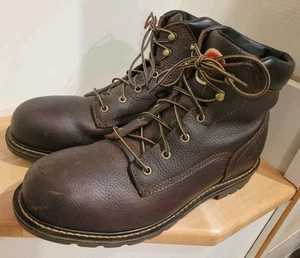 Mens Red Wing Irish Setter 83604 Brown Leather Steel Toe Work Boots Size 12 D - Picture 1 of 20