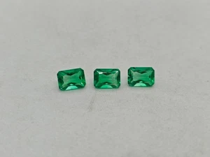 Lab Grown Emerald 5x7mm Octagon Princess Cut AAA Colombian Shade - Picture 1 of 8