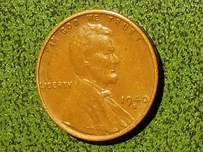 1940 S Lincoln Cent Major Die Break Cud Wheat Penny - Image 1 of 4