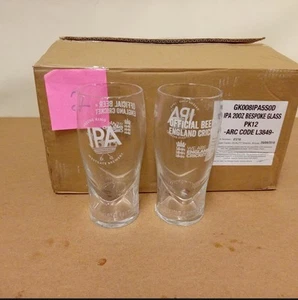 12x Greene King IPA Pint Glasses Official Beer of England Cricket Team Free Post - Picture 1 of 1