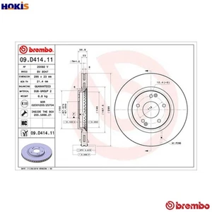 2x BRAKE DISC 09.D414.11 FOR SSANGYONG XLV/SUV TIVOLAN TIVOLI/AIR G16DF 1.6L - Picture 1 of 10