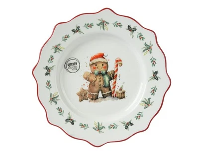 Frühstücksteller Keramik 20cm - Teller mit Weihnachtsmotiv Weihnachtsgeschirr We - Bild 1 von 4