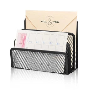 Desk Mail Organizer Small File Holders Letter Organizer Metal Mesh Document/F... - Picture 1 of 9