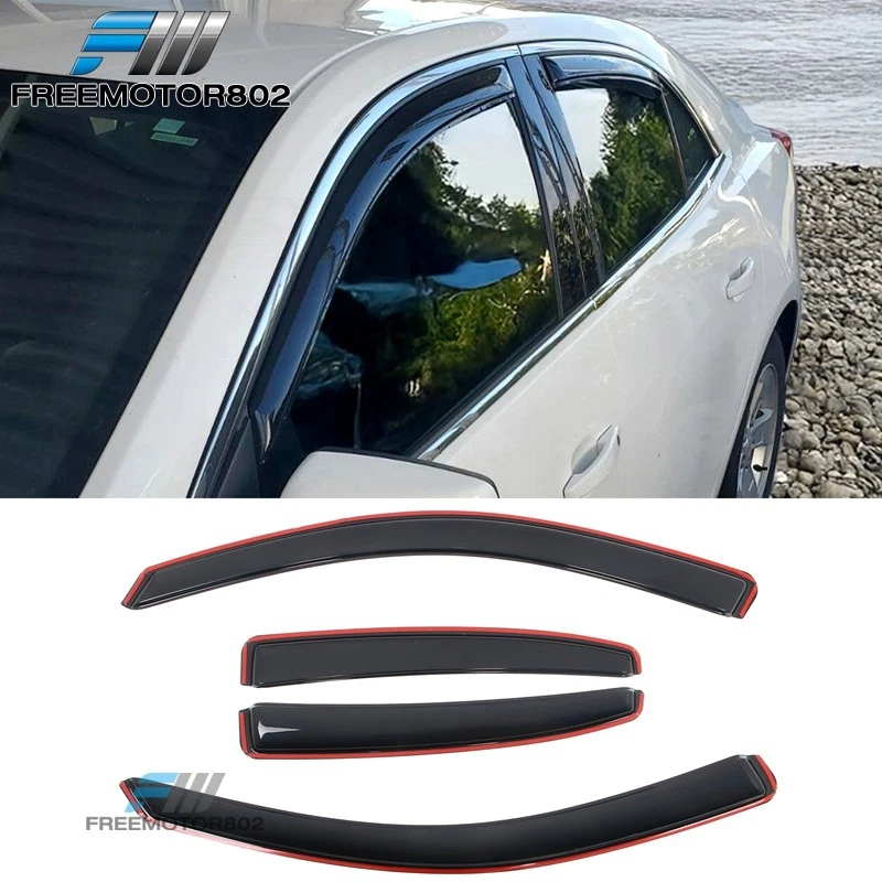 Protector de ventilación para visera de ventana en canal limitado para Chevy Malibu 13-15 y 16 Malibu 4 piezas Foto 1 de 4