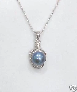P04 Süßwasser Perlen Schmuck Anhänger ohne Halskette Perlenkette 925 Silber - Bild 1 von 1
