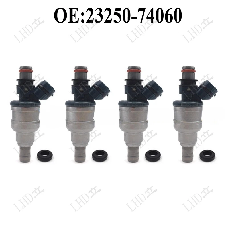 4 piezas inyectores de combustible 23250-74060 para Toyota Camry 1988-1991 2,0 L) Foto 1 de 3