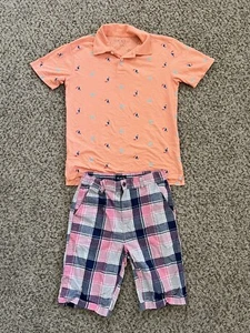 CHILDREN'S PLACE BOYS SHIRT AND SHORTS SET SIZE 12 - Picture 1 of 5