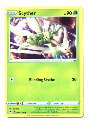 Scyther 004/189 (NM, Pokemon Card, Astral Radiance, 2022, Grass, Common) - Image 1 of 2