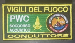 VIGILI DEL FUOCO PATCH TOPPA RICAMATA CON VELCRO VVF PWC CONDUTTORE ITALIA - Foto 1 di 2