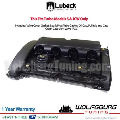 Mini Cooper Valve Cover & Gasket Set with PCV 1.6 2007 08 09 10 11 12 2013  - Image 1 of 4