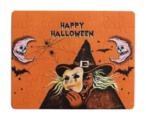 Halloween Puzzle,Vintage,Game,witch,Pumpkin,Beistle,Black Cat,Trick Or treat,Boo - Picture 1 of 1