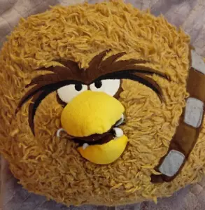 Angry Birds Star Wars Chewbacca 2012 grande cuscino peluche imbottito marrone 13" - Foto 1 di 5