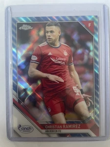 Topps Chrome SPFL 2021/2022 Aberdeen CHRISTIAN RAMIREZ Blue Tartan /125 Card - Picture 1 of 1
