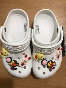 Crocs Kids Girls Shoes Classic Clogs w/jibbitz Charms Slip On Shoes C11 - Picture 1 of 3