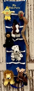 MY WEB PETS Holder Filled w/7 Classic Webkinz GANZ Plush Stuffed Animals NO CODE - Picture 1 of 21