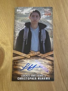 Fear The Walking Dead Widevision Lorenzo James Autograph Auto Christopher Manawa
