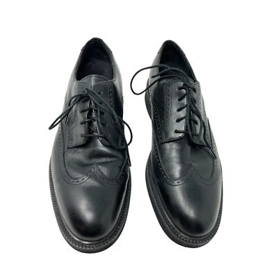 David Taylor 7.5 Zapatos Punta de Ala Oxford Para Hombre Con Cordones Cuero Negro Vestido Ropa Foto 1 de 4