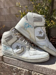 VTG 1988 CONVERSE CONS Larry Krystkowiak Auto Game Worn 80s OG BASKETBALL SHOES - Picture 1 of 14