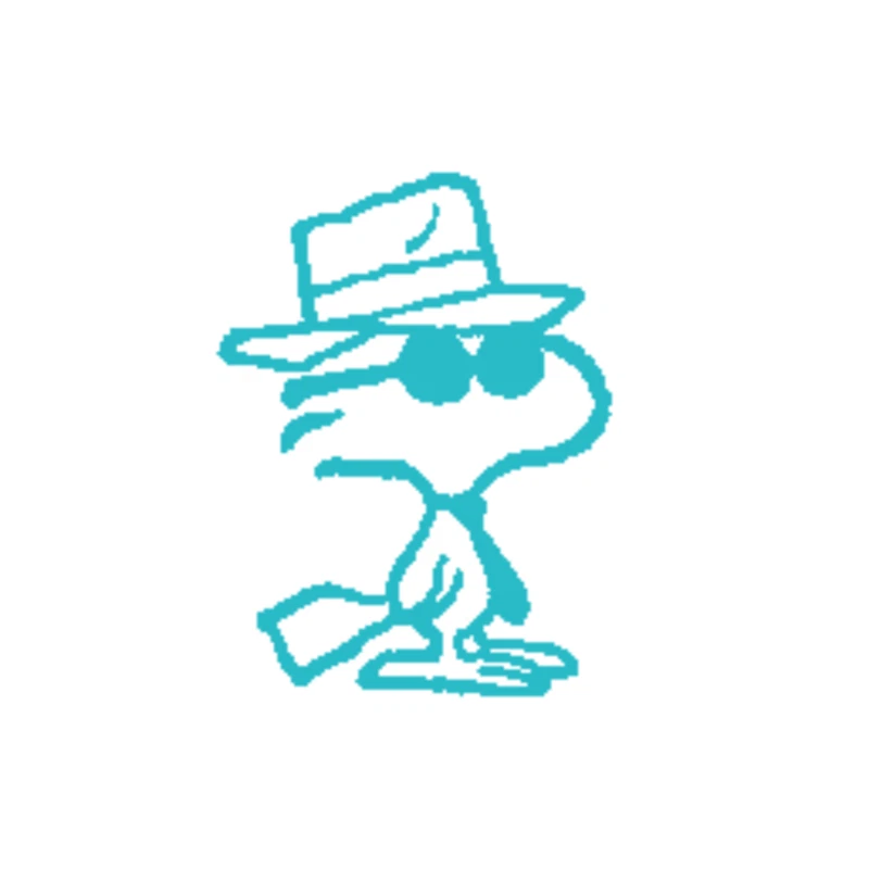 Woodstock con sombrero y gafas calcomanía pegatina parachoques coche camión espejo cacahuetes Foto 1 de 1