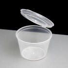75ml Clear Hinged Lid Plastic Re-usable Containers Pots Babyfood takeaway home 