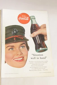 1953 Coke Ad Coca-Cola Situation Well in Hand Magzine Tearout Orignal EPHEMERA - Picture 1 of 3