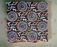 Wooden printing blocks with handle textile flower stamps on clothes fabric stamp