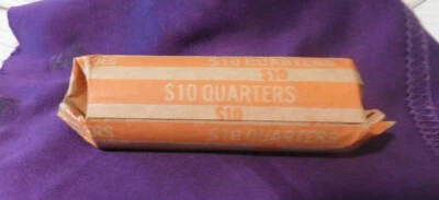 E9  1977 P WASHINGTON QUARTER 40 COINS   CIRCULATED  ROLL  - Image 1 of 3