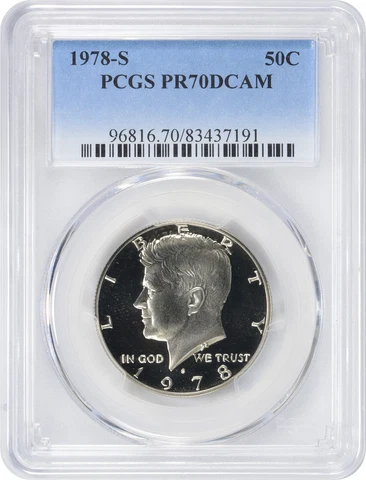 1978-S Kennedy Half PR70DCAM PCGS Proof 70 Deep Cameo Cover