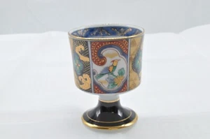 Sake de cerámica japonesa Ochoko 1 taza vintage tradicional patas altas Phoenix - Imagen 1 de 12