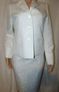 Size 6 Le Suit The Hamptons Vanilla Ice 2pc Skirt Suit - Picture 1 of 4