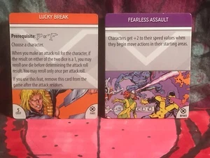 Fearless Assault BF001 & Lucky Break F001 Heroclix Marvel Danger Room Feat & BFC - Picture 1 of 1