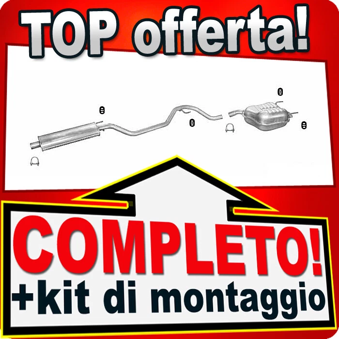 Scarico Completo per OPEL VECTRA C 1.9 2.0 2.2 CDTi DTi 2002-2005 Marmitta - Immagine 1 di 1