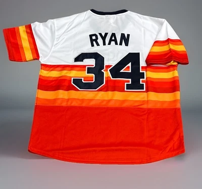 Camiseta para hombre Nolan Ryan Houston Astros XL NUEVA CON ETIQUETAS 1980 Home Naranja Retro Retro  Foto 1 de 4