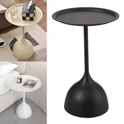 Stylish Round Side Table Modern End Table Small Accent Pedestal Table Nightstand - Image 1 of 4