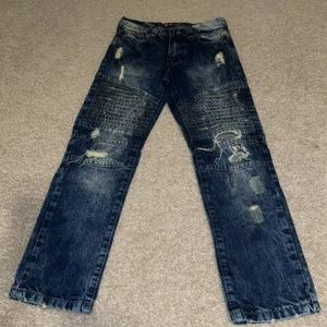 SOUTHPOLE  Kids/Teens Size 12 Jeans Dark Distressed AA-2031 - Picture 1 of 6