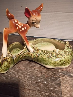 РЕДКАЯ винтажная палевая сеялка 1940-х Walt Disney BAMBI | American Pottery Co. | Evan - Изображение 1 из 4