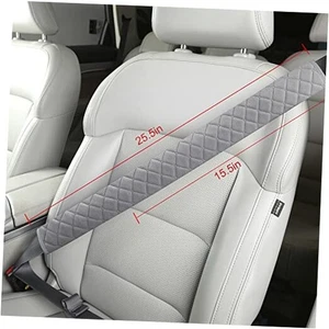 Extra lange Sicherheitsgurtbezüge für Erwachsene Kinder Damen & Herren, weich 15,5 Zoll - 1 Stück grau - Bild 1 von 7