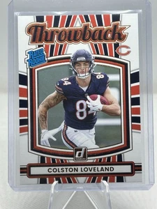 2025 Donruss Colston Loveland Rated Rookie Throwback #8 Canvas Chicago Bears RC - Picture 1 of 9